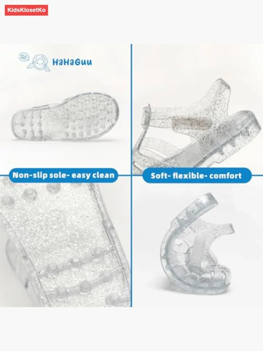 Closed Toe Jelly Sandals for Girls - Waterproof Fisherman Sandals